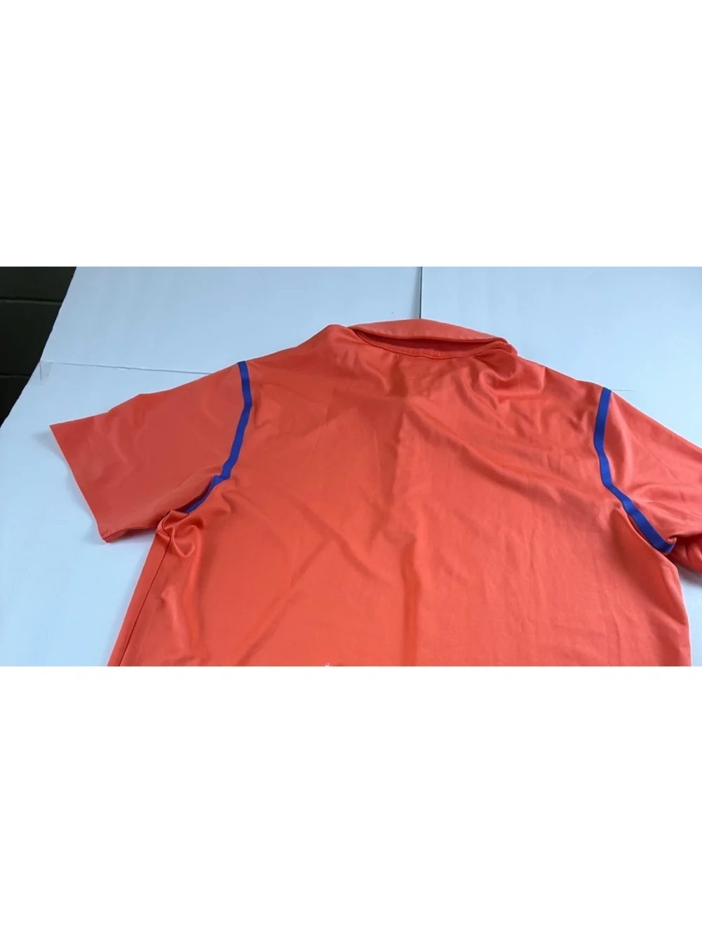 Adidas Golf Puremotion Men’s Large Salmon Blue Coolmax Performance Polo